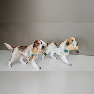 Vintage Setter With Phesant In Mouth Figurine